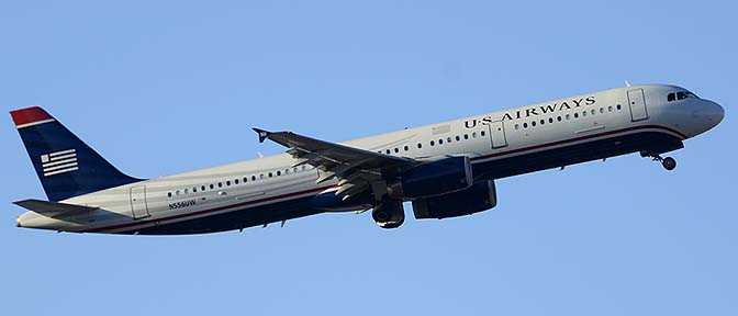 US Airways Airbus A321-231 N556UW, Phoenix Sky Harbor, March 7, 2015